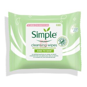 SIMPLE CLEANSING FACIAL WIPES 25 PCS WHITE