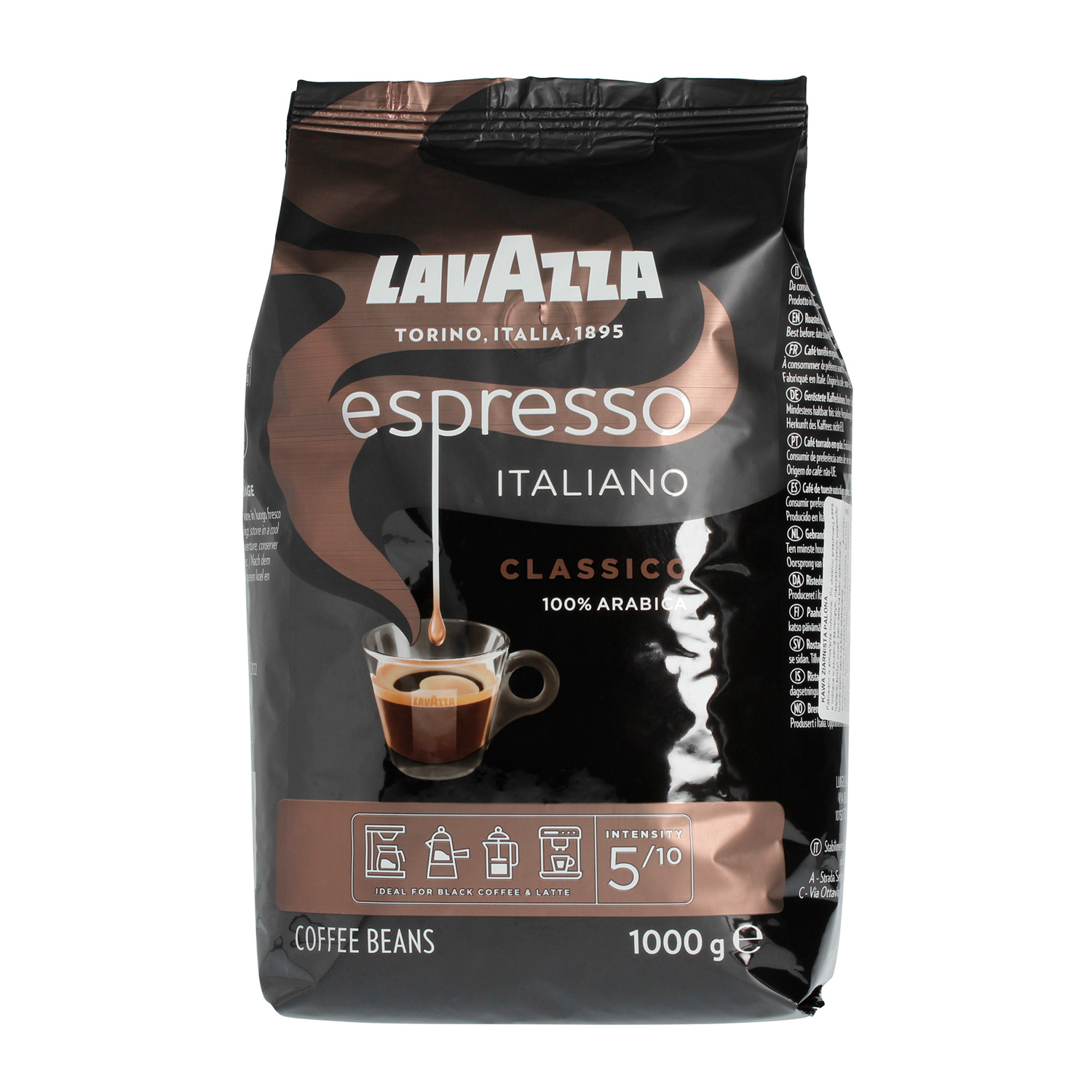 lavazza-caffe-espresso-italiano-classico-kawa-ziarnista-1kg Caffé espresso (black bag) beans 1kg. - Image 1